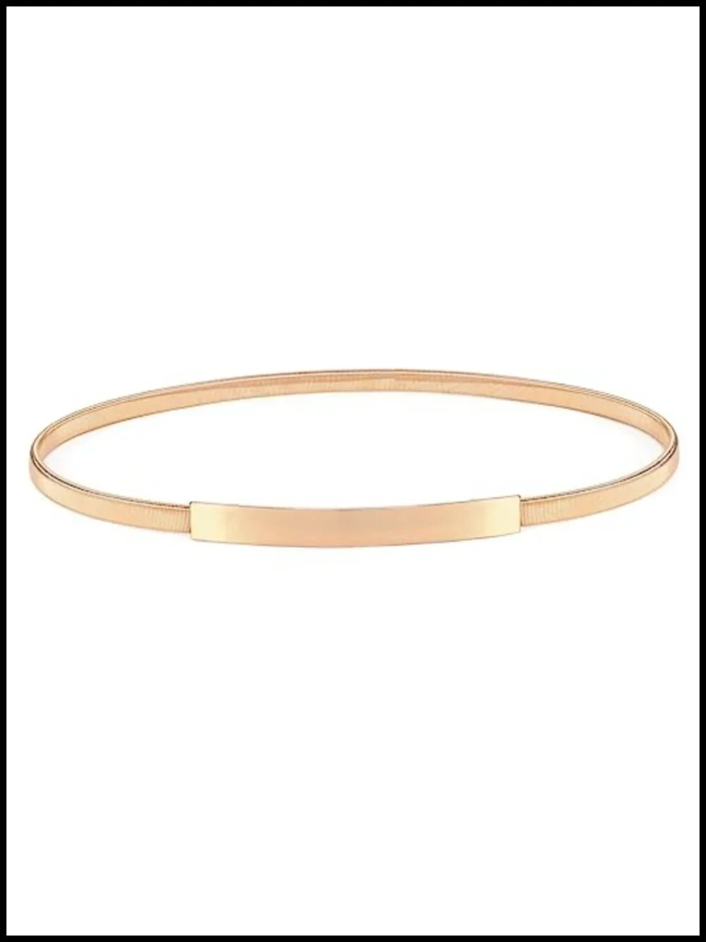 VONMELLI Skinny Metal Waist Belt for Dresses Stretch Thin Belt